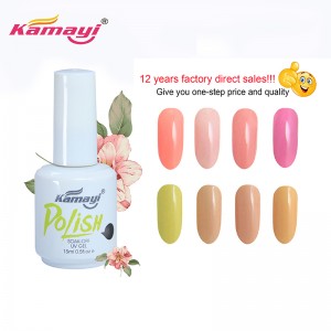 kamayi New Almond Blossom Color Gel Nails Polish 3 Step Uv Gel Polish