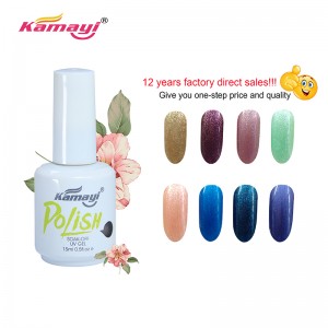 Kamayi nagelprodukter i USA gratis prov Uv gel nagellack svart flaska 15 ml gelpolver