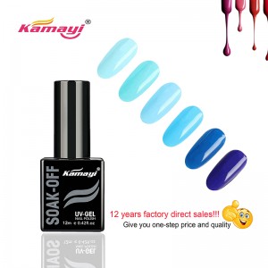 Kamayi nagelprodukter gratis prov Uv gel nagellack svart flaska 12 ml gelpolver
